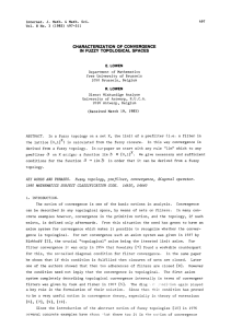 FUZZY CHARACTERIZATION OF CONVERGENCE IN TOPOLOGICAL SPACES