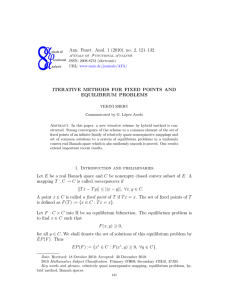 Ann. Funct. Anal. 1 (2010), no. 2, 121–132 EQUILIBRIUM PROBLEMS