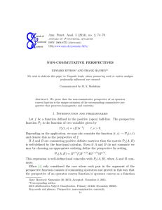 Ann. Funct. Anal. 5 (2014), no. 2, 74–79 NON-COMMUTATIVE PERSPECTIVES