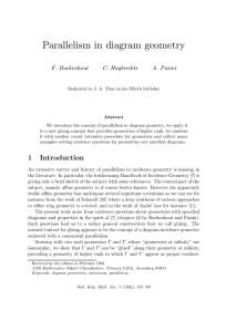 Parallelism in diagram geometry F. Buekenhout C. Huybrechts A. Pasini