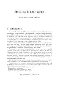 Mutations in finite groups 1 Introduction Antoni Gil and Jos´