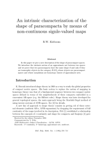 An intrinsic characterization of the shape of paracompacta by means of