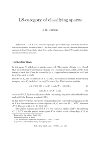 LS-category of classifying spaces Introduction J. B. Gatsinzi