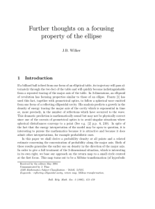 Further thoughts on a focusing property of the ellipse 1 Introduction