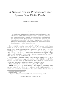 A Note on Tensor Products of Polar Spaces Over Finite Fields.