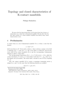 Topology and closed characteristics of K-contact manifolds. Philippe Rukimbira