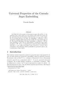 Universal Properties of the Corrado Segre Embedding Corrado Zanella