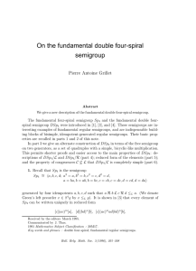 On the fundamental double four-spiral semigroup Pierre Antoine Grillet