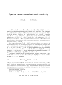 Spectral measures and automatic continuity S. Okada W.J. Ricker