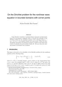 On the Dirichlet problem for the nonlinear wave Abdou Kouider Ben-Naoum