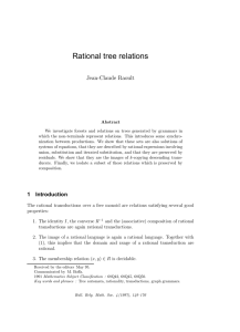 Rational tree relations Jean-Claude Raoult