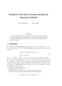 Solutions to the mean curvature equation by fixed point methods