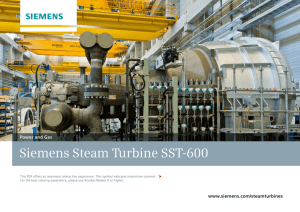 Siemens Steam Turbine SST-600 Power and Gas
