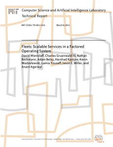 Fleets: Scalable Services in a Factored Operating System Technical Report