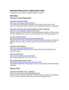 Selected Resources in Alternative Fuels Web Sites Portals &amp; General Information