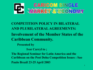 : Involvement of the Member States of the Caribbean Community.