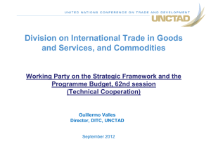 Division on International Trade in Goods and Services, and Commodities