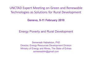 UNCTAD Expert Meeting on Green and Renewable Geneva, 9-11 February 2010