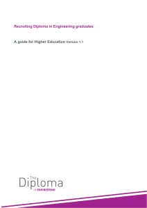 Recruiting Diploma in Engineering graduates  A guide for Higher Education Version 1.1