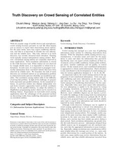 Truth Discovery on Crowd Sensing of Correlated Entities