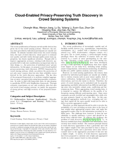 Cloud-Enabled Privacy-Preserving Truth Discovery in Crowd Sensing Systems