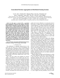 Generalized Decision Aggregation in Distributed Sensing Systems