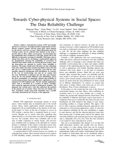 Towards Cyber-physical Systems in Social Spaces: The Data Reliability Challenge