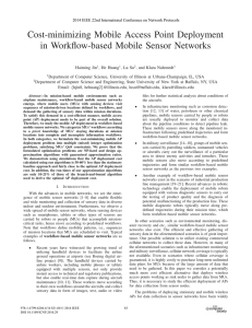 Cost-minimizing Mobile Access Point Deployment in Workﬂow-based Mobile Sensor Networks