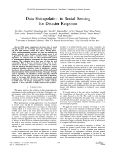 Data Extrapolation in Social Sensing for Disaster Response