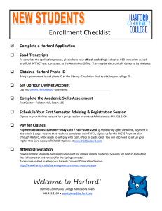 Enrollment Checklist Complete a Harford Application Send Transcripts