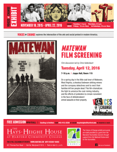 exhibit matewan  film screening