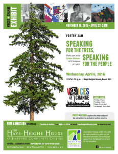 speaking  exhibit for the trees,