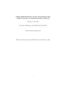 UPPER SEMICONTINUITY OF KLV POLYNOMIALS FOR CERTAIN BLOCKS OF HARISH-CHANDRA MODULES