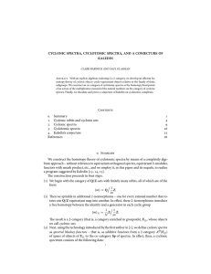 CYCLONIC SPECTRA, CYCLOTOMIC SPECTRA, AND A CONJECTURE OF KALEDIN