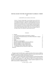 SPECTRAL MACKEY FUNCTORS AND EQUIVARIANT ALGEBRAIC (II)