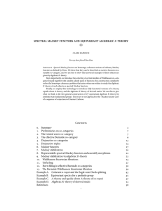 SPECTRAL MACKEY FUNCTORS AND EQUIVARIANT ALGEBRAIC (I)