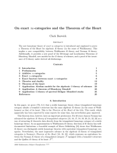 On exact ∞-categories and the Theorem of the Heart Clark Barwick