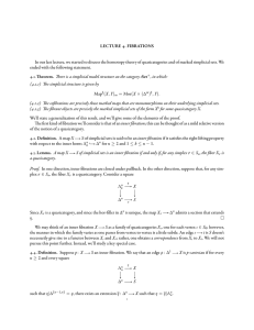 LECTURE . FIBRATIONS