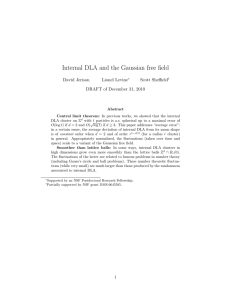 Internal DLA and the Gaussian free field David Jerison Lionel Levine Scott Sheffield
