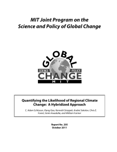 MIT Joint Program on the Science and Policy of Global Change