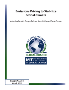 Emissions Pricing to Stabilize Global Climate Report No. 211