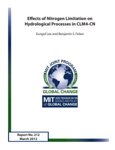 Effects of Nitrogen Limitation on Hydrological Processes in CLM4-CN Report No. 212