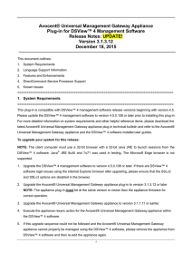 Avocent® Universal Management Gateway Appliance DSView™ 4 Management Software Plug-in for