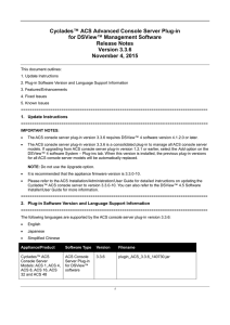 Cyclades™ ACS Advanced Console Server Plug-in for DSView™ Management Software Release Notes