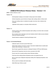 UXIM/UXTM Software Release Notes - Version 1.12