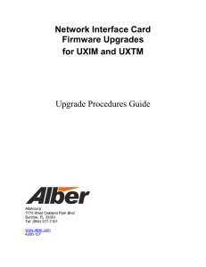 Network Interface Card Firmware Upgrades for UXIM and UXTM