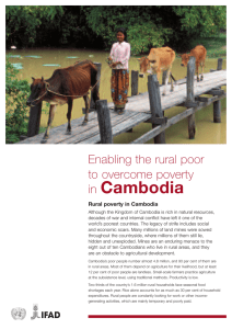 Cambodia Enabling the rural poor to overcome poverty in
