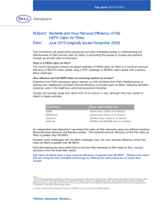Subject: Date: HEPA Cabin Air Filters June 2013 (originally issued November 2005)