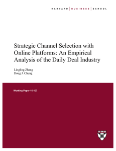 Strategic Channel Selection with Online Platforms: An Empirical Lingling Zhang