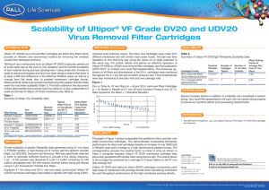 Scalability of Ultipor VF Grade DV20 and UDV20 Virus Removal Filter Cartridges ®